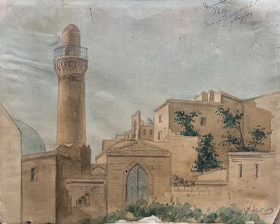 Николай Яковлев 
Мечеть в Баку 
1916 
Бумага, акварель 