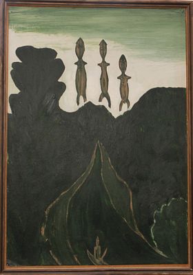 Геннадий Степанович Райшев (1934-2020) - В верховьях Салыма
1982. Картон, наклеенный на ДВП, масло 