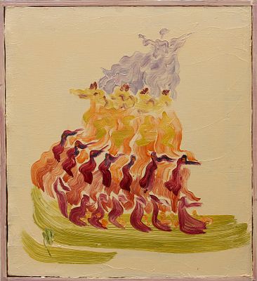 Геннадий Степанович Райшев (1933-2020) - Серия &laquo;Мистическая пляска цыган&raquo;. № 3. 1995 г. (?). Холст 