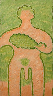 Геннадий Степанович Райшев (1 ноября 1934 – 8 ноября 2020) - Зелёный веник. 1990. Холст, масло. 64 