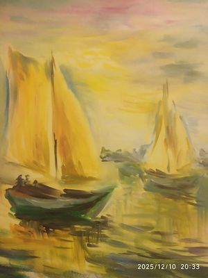 Мария Фотиеева - "Солнце в парусах" Холст 30/40