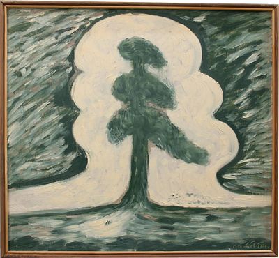 Геннадий Степанович Райшев (1 ноября 1934 – 8 ноября 2020) - Зелёное дерево на фоне облака. Из 