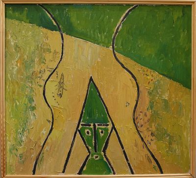 Геннадий Степанович Райшев (1934–2020) - Хозяин Салыма. 2003. ДВП/ масло. 55x60 см. Салым — 