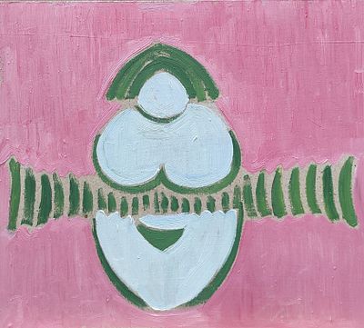 Геннадий Степанович Райшев (1 ноября 1934 – 8 ноября 2020) - Женщина у реки. №2, 2001. ДВП/ масло. 