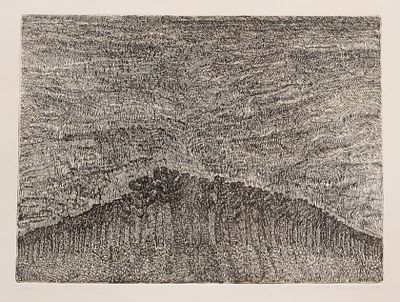 Геннадий Степанович Райшев (1 ноября 1934 – 8 ноября 2020) - Леса, 1984 г. Бумага, офорт. 