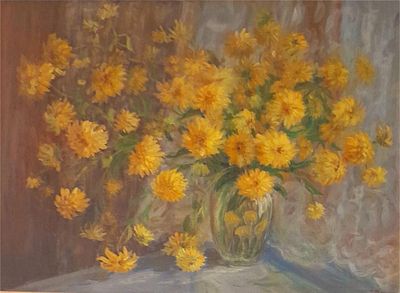 Татьяна Дмитриева - Золотые шары, х/карт, 50х70, 2017