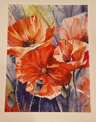 Юрий Казьмин - Маки. Бумага, акварель. 50х40 см. Юрий Александрович Казьмин — уникальный 