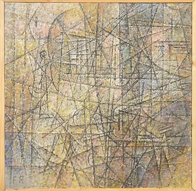 &laquo;Пара&raquo;, 2025 37х37 см 
Холст, масло 
Рабичев Федор Леонидович (1954) 
