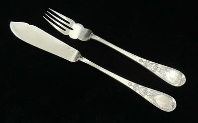 СЕРЕБРО 84 пр! ОРИГИНАЛ ФАБЕРЖЕ! НЕО-АМПИР! ИДЕАЛЬНЫЙ ПОДАРОК РЫБАКУ И ЛЮБИТЕЛЮ РЫБЫ! 113 гр!. СЕ 