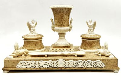 МУЗЕЙНЫЙ УРОВЕНЬ! В. БАЛАНДИН! ПИСЬМЕННЫЙ ПРИБОР "АМПИР"! БИВЕНЬ МАМОНТА, КАРЕЛЬСКАЯ БЕРЁЗА!. РЕД 