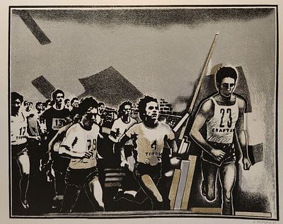 Виктор Шмохин - Из серии: Спорт-80. "Марафон". 1980 год.
б./ цв. автолитография. Размер 
