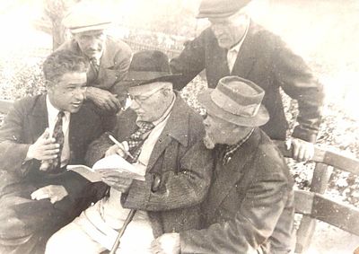 Иван Николаевич Павлов - ФОТО ГРАВЁРА, АКАДЕМИКА ИВАНА ПАВЛОВА С УЧЕНИКАМИ (ИГЛИН СЛЕВА), 1936