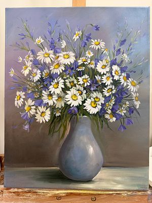 Уздина Ирина - Ромашки. 50х40 см. Холст, масло