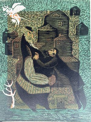 Шолом-Алейхем - [ТОП-ЛОТ] Шолом-Алейхем Иллюстрация (литография) к роману "Блуждающие звёзды" 
