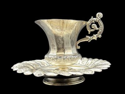 СЕРЕБРО АВСТРО-ВЕНГРИЯ, ВЕНА 1835 год! 
ШИКАРНАЯ ЧАЙНАЯ ПАРА В СТИЛЕ АМПИР! 
В ОТЛИЧНОМ 