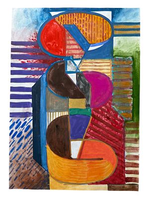 Юрий Раковский - "Лиса", 40х32 см. Бумага, гуашь. Юрий Александрович Раковский — современный 