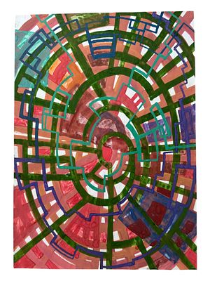 Юрий Раковский - "Солярис", 2012, 40х32 см. Бумага, смешанная техника. Юрий Александрович 