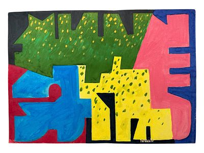Юрий Раковский - "Проблемный рэп", 1996. 29,5х42 см. Бумага, гуашь. Юрий Александрович Раковский — 