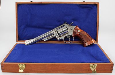 Smith & Wesson Model 29 .44 Magnum Nickel Double Action Revolver, S/N N359843. Smith & Wesson 