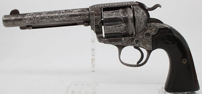 Colt Single Action Army Bisley Revolver .38 WCF, Engraved 4.75" Barrel, 1907 Production, S/N 291665