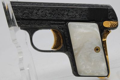 Colt Model 1908 Hammerless .25 ACP Semi-Automatic Pistol, S/N 254885, w/ Letter. Colt Model 1908 