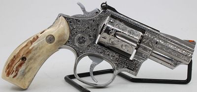Smith & Wesson Model 66-2 .357 Magnum Double Action Revolver, Fully Engraved. Smith & Wesson 