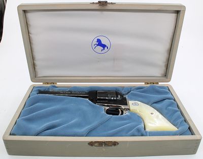 Colt .22 LR Single Action Scout Revolver S/N: 3399NS 1964 Nevada Centennial, original box papers. 