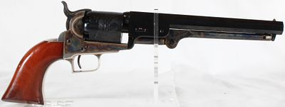 Colt Second Generation 1851 Navy .36 Caliber Black Powder Revolver, S/N 14869, w/ Original Box. C 