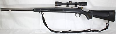 Knight DISC Elite .50 Caliber Black Powder Rifle, S/N S001574, w/ Bushnell Elite 3200 Scope. Knig 