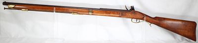 Unmarked Flintlock Black Powder Long Rifle — With Ramrod and Flint. Unmarked flintlock black 