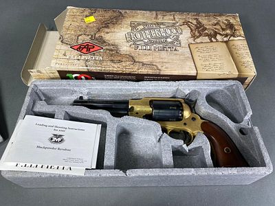 Lot 2084 Pietta Brass Engraved Sheriff Model Pistol 5 5 quot bbl Black