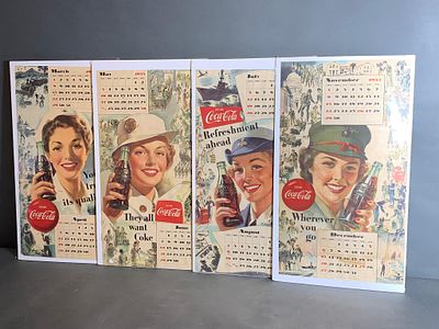 Lot 2375 1953 Coca Cola Calendar Pages Featuring U S Military