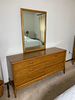 Mid Century Danish Modern Dressers, Nightstand and Lamp. Nightstand is 18" deep, 22" wide, 25" Image - 6