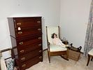 Bedroom Contents Lot: Bed, Dresser, Nightstands, Chairs, Doll, Lamps and More. Vintage C.M. Image - 19