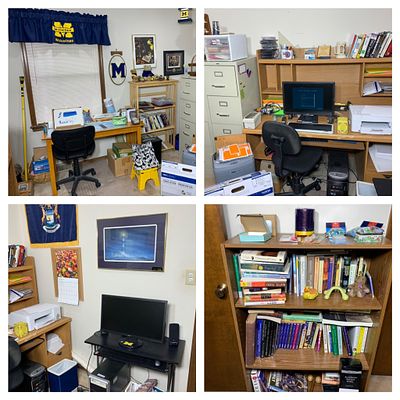 Home Office Room Contents lot: Furniture, Computers, Books, More. Everything goes...See photos 