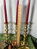 Group Lot of Brass Candlesticks, Clocks, Bookends and More. Fred Farr Revere Coil bookend Image - 7