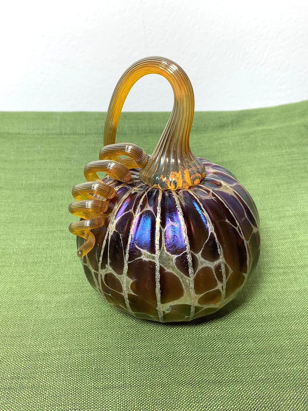 Signed Hand Blown Glass Pumpkin. In-house shipping available. Pickup is Tuesday, Marcy 25 from 