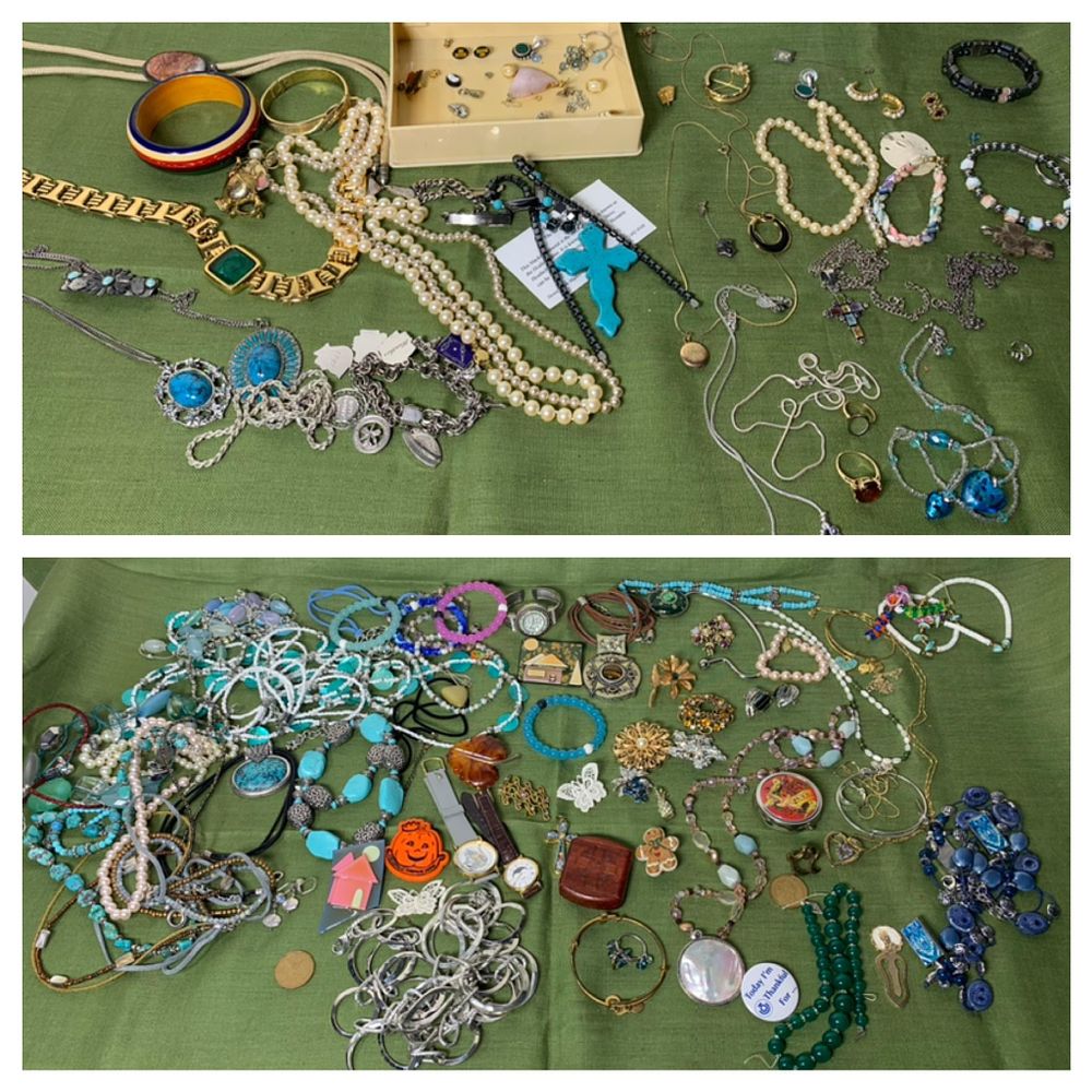 Group Lot of Vintage Jewelry Some Sterling. In-house shipping available. Pickup is Tuesday 