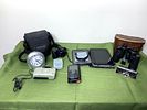 Group of Vintage Cameras, Developing Equipment, Binoculars. Plus Toshiba Video and DVD Image - 11