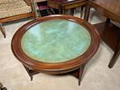 1970s Hollywood Regency Style Chairs and Tables. Round table is 34 inches in diameter. No Image - 2