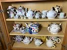 Large Group of Kitchen Contents, Tea Pots, and more Including Cuckoo Clock. Cabinets are full Image - 36