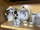 Large Group of Kitchen Contents, Tea Pots, and more Including Cuckoo Clock. Cabinets are full Image - 39