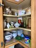Large Group of Kitchen Contents, Tea Pots, and more Including Cuckoo Clock. Cabinets are full Image - 44