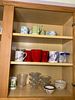 Large Group of Kitchen Contents, Tea Pots, and more Including Cuckoo Clock. Cabinets are full Image - 61