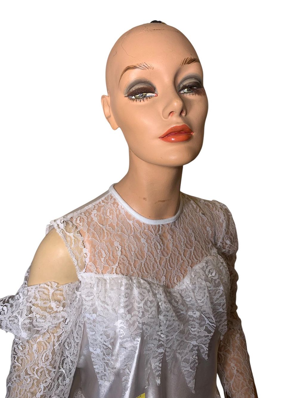 Awesome Vintage Stand Up Mannequin with Dress. See Photos. Hands have Broken Fingers. In-house 