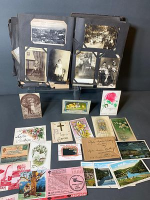 Lot 14534 Group Lot of Antique Postcards: RPPC Holidays Street