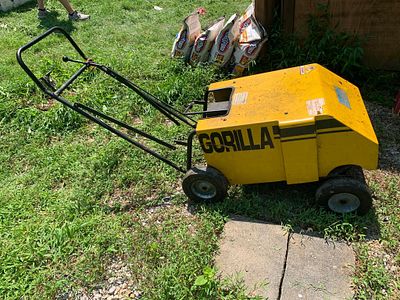 Lot 5064 Yellow Gorilla Walk Behind Core Lawn Aerator for effective
