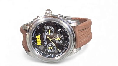 A Modern NRA Eagle Precision Instruments Stainless Steel Chronograph Wristwatch. A modern 