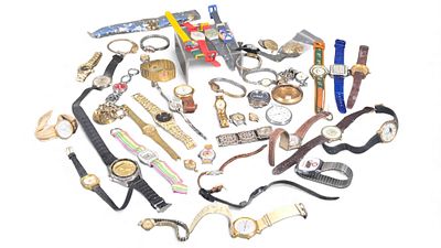A Large Collection of Vintage and Contemporary Wristwatches and Pocket Watch Components. A large 