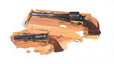 A Pair of A. Uberti Black Powder Percussion Revolver Replicas, including a Remington-Style 1858 